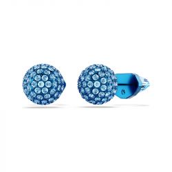 Boucles d'oreilles femme puces swarovski lucent bleu et cristaux 5680693 - boucles-d-oreilles-femme - edora - 4