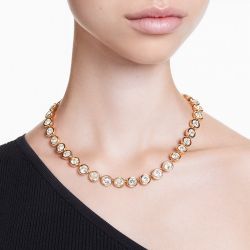 Collier femme swarovski tennis imber doré et cristaux 5682585 - colliers-femme - edora - 3