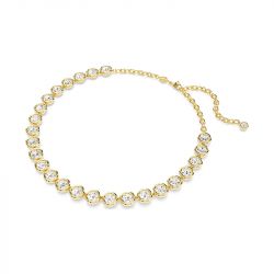 Collier femme swarovski tennis imber doré et cristaux 5682585 - colliers-femme - edora - 4