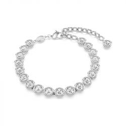 Bracelet femme swarovski tennis  argenté et cristaux 5682666 - bracelets-femme - edora - 0