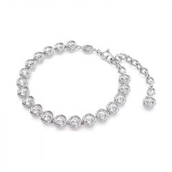 Bracelet femme swarovski tennis  argenté et cristaux 5682666 - bracelets-femme - edora - 3