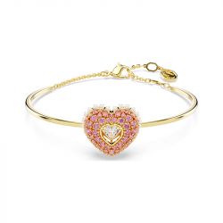 Bracelet femme jonc swarovski idyllia doré rose et cristaux 5687258 - bracelets-femme - edora - 0