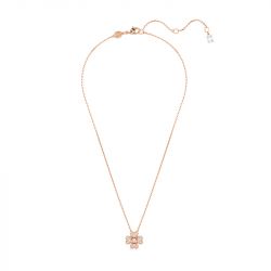 Collier femme swarovski idyllia doré rose et cristaux 5674211 - colliers-femme - edora - 2