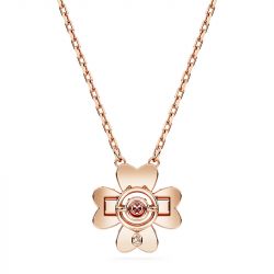 Collier femme swarovski idyllia doré rose et cristaux 5674211 - colliers-femme - edora - 4