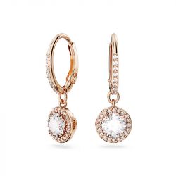 Boucles d'oreilles femme  pendantes swarovski una angelic doré rose et cristaux 5638769  - boucles-d-oreilles-femme - edora - 0