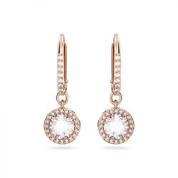 Boucles d'oreilles femme  pendantes swarovski una angelic doré rose et cristaux 5638769  - boucles-d-oreilles-femme - edora - 3