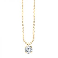 Collier Femme EÏKO OR 750/1000 Jaune et Diamant de Synthèse LCN30721D