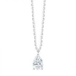 Collier Femme EÏKO OR 750/1000 Blanc et Diamants de Synthèse LCN38545DW