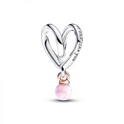 Charm pandora cœur ruban bimatière 783242c01 - charms - edora - 2