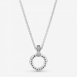 Collier femme pandora argent 925/1000  double cercle 399487c01-45 - colliers-femme - edora - 2