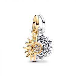 Charm pandora pendant soleil & lune séparable 763585c01
 - charms - edora - 0