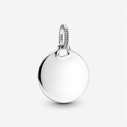 Pendentif  femme pandora argent 925/1000 plaque ronde gravable 398610c00
 - medailles - edora - 2