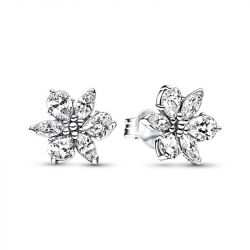 Boucles d'oreilles femme puces pandora argent 925/1000 herbier scintillant 292633c01 - puces - edora - 0