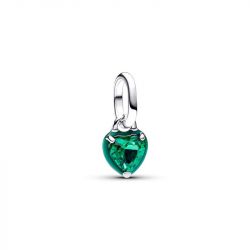 Mini charm pandora pendant cœur chakra vert pandora 793042c03 - charms - edora - 0