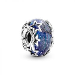 Charm pandora en verre de murano bleu galaxie & Étoile 790015c00
 - charms - edora - 0