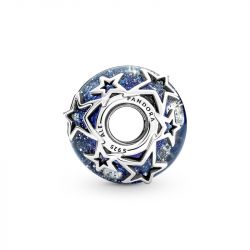 Charm pandora en verre de murano bleu galaxie & Étoile 790015c00
 - charms - edora - 3