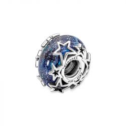 Charm pandora en verre de murano bleu galaxie & Étoile 790015c00
 - charms - edora - 4