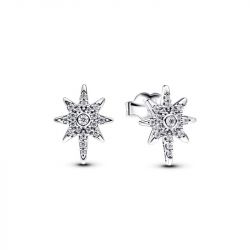 Boucles d'oreilles femme puces pandora argent 925/1000 Étoile polaire scintillante 293587c01 - puces - edora - 0