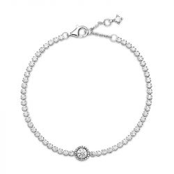 Bracelet femme pandora argent 925/1000 rivière halo scintillant 599416c01-18 - bracelets-femme - edora - 3