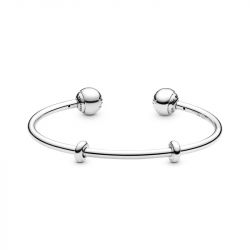 Bracelet femme jonc pandora argent 925/1000 596477-1 - joncs - edora - 3