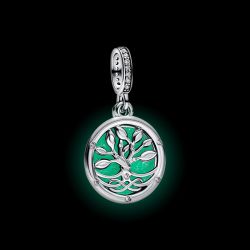 Charm pandora pendant double arbre de l'infini phosphorescent 793599c01
 - charms - edora - 4