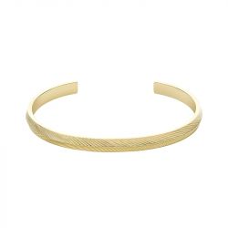 Bracelet femme jonc fossil harlow linear texture acier doré jf04234710 - bracelets-femme - edora - 0