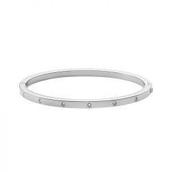 Bracelet femme jonc fossil sadie shine bright acier argenté jf04420040 - bracelets-femme - edora - 0