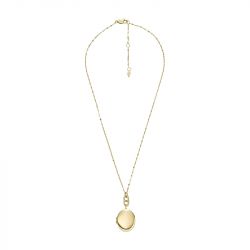 Collier femme fossil heritage locket collection acier doré jf04426710 - colliers-femme - edora - 2