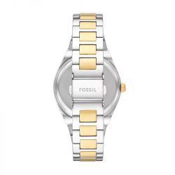 Montre femme fossil scarlette à trois aiguilles avec date, en acier inoxydable, bicolore es5259 - montres-femme - edora - 3