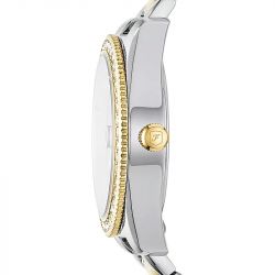 Montre femme fossil mini scarlette à trois aiguilles avec date en acier inoxydable bicolore es4319 - montres-femme - edora - 2