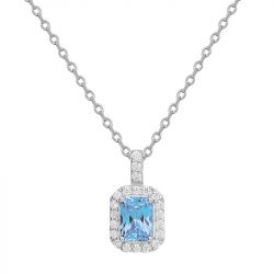 Collier Femme EDORA ARGENT 925/1000 et Spinelle Bleue 70700886