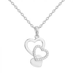 Collier Femme EDORA ARGENT 925/1000 Coeurs et Oxydes 70700941