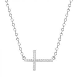 Collier Femme EDORA ARGENT 925/1000 Croix et Oxydes 70700976