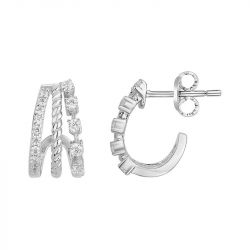 Boucles d'Oreilles Femme Créoles ARGENT 925/1000 et Oxydes EDO70400674