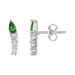 Boucles d'Oreilles Femme Puces ARGENT 925/1000 et Oxydes EDO70400677