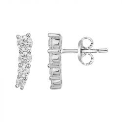 Boucles d'Oreilles Femme Puces ARGENT 925/1000 et Oxydes EDO70400679