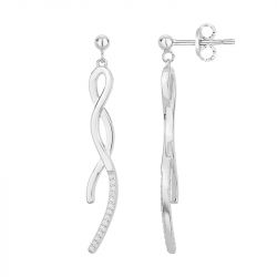 Boucles d'Oreilles Femme Pendantes ARGENT 925/1000 et Oxydes EDO70400684