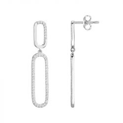 Boucles d'Oreilles Femme PendantesEDORA ARGENT 925/1000 et Oxydes 70400658