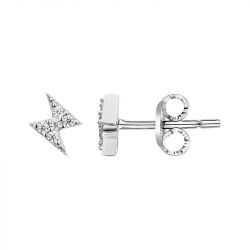 Boucles d'Oreilles Femme Puces EDORA ARGENT 925/1000 et Oxydes 70400471