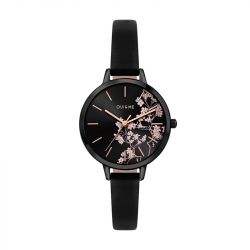 Montre femme oui&me fleurette cuir noir me010257 - montres-femme - edora - 0