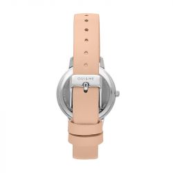 Montre coffret femme solaire oui&me cuir rose et acier argenté me010373 - montres-femme - edora - 2