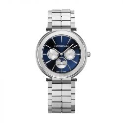 Montre homme herbelin newport slim phase de lune acier argenté 12722b25 - montres-homme - edora - 0