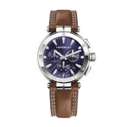 Montre homme chronographe herbelin newport cuir marron 37658ap15gd - montres-homme - edora - 0