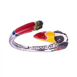 Bracelet femme jonc una storia toucan argent 925/1000 rhodié jo121144 - joncs - edora - 0