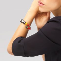 Bracelet femme jonc una storia toucan argent 925/1000 rhodié jo121144 - joncs - edora - 1